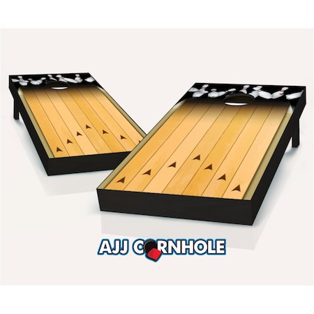 Mkf Collection By Mia K. Farrow Bowling Lane Theme Cornhole Set with Bags - 8 x 24 x 48 in. 107-BowlingLane